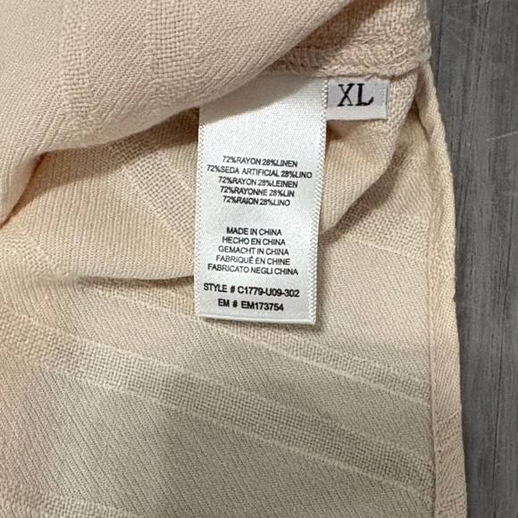 Cloth & Stone Light Beige Blouse New with Tags Size XL - Picture 7 of 9
